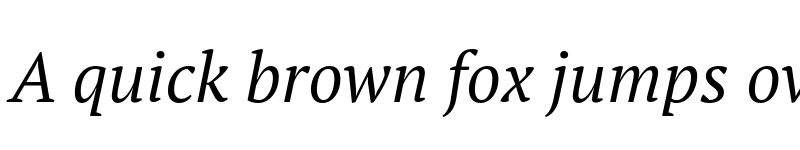 Preview of FONTSPRING DEMO - PT Serif Pro Book Italic font