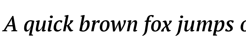 Preview of FONTSPRING DEMO - PT Serif Pro Demi Italic font