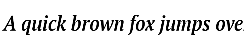 Preview of FONTSPRING DEMO - PT Serif Pro Narrow Demi Italic font