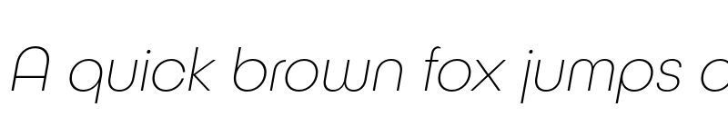 Preview of FONTSPRING DEMO - Publica Play Thin Italic Regular font