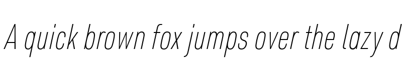 Preview of FONTSPRING DEMO - Pulse JP Compressed Thin Italic font