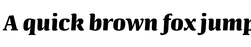 Preview of FONTSPRING DEMO - Quador ExtraBold-Italic Regular font