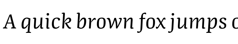 Preview of FONTSPRING DEMO - Quador Italic font