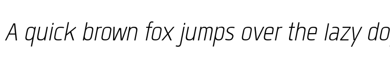 Preview of FONTSPRING DEMO - Quan Slim Light Italic font