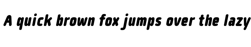 Preview of FONTSPRING DEMO - Quan Slim R Black Italic font