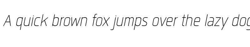 Preview of FONTSPRING DEMO - Quan Slim R ExtLt 2 Italic font