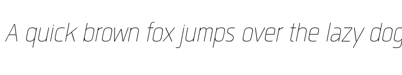Preview of FONTSPRING DEMO - Quan Slim R ExtLt Italic font