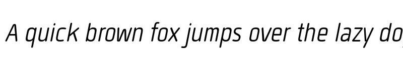 Preview of FONTSPRING DEMO - Quan Slim R SemLt Italic font