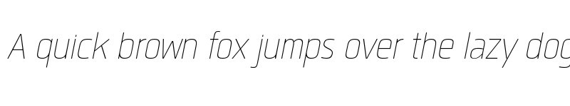 Preview of FONTSPRING DEMO - Quan Slim Thin Italic font