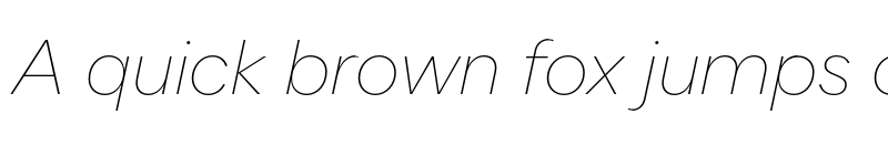 Preview of FONTSPRING DEMO - Quarion Hairline Italic font