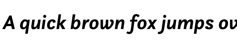 Preview of FONTSPRING DEMO - Questa Sans Bold Italic font