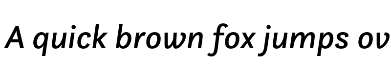 Preview of FONTSPRING DEMO - Questa Sans Medium Italic font