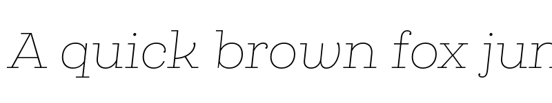 Preview of FONTSPRING DEMO - Queulat Thin Italic Regular font