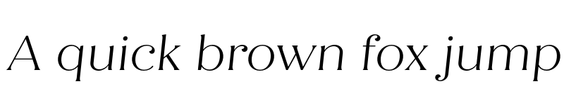 Preview of FONTSPRING DEMO - Quiche Flare Light Italic font