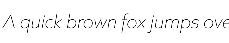 Preview of FONTSPRING DEMO - Quiet Sans ExtraLight Italic font