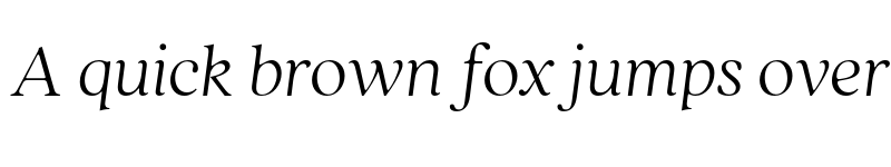 Preview of FONTSPRING DEMO - Quincy CF Thin Italic font