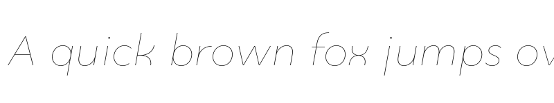 Preview of FONTSPRING DEMO - Quinoa Thin Italic font