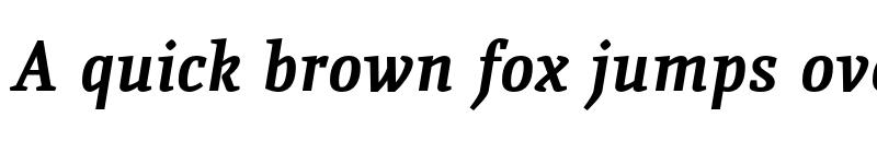 Preview of FONTSPRING DEMO - Quiroga Serif Pro Bold Italic font