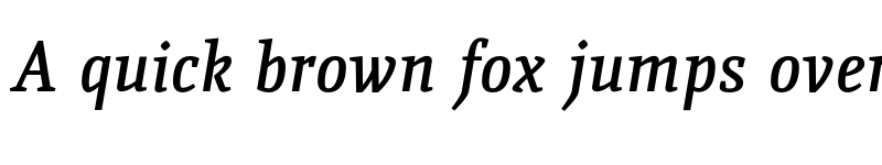 Preview of FONTSPRING DEMO - Quiroga Serif Pro DemiBold Italic font