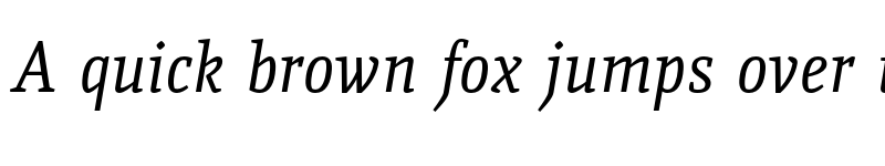 Preview of FONTSPRING DEMO - Quiroga Serif Pro Italic font