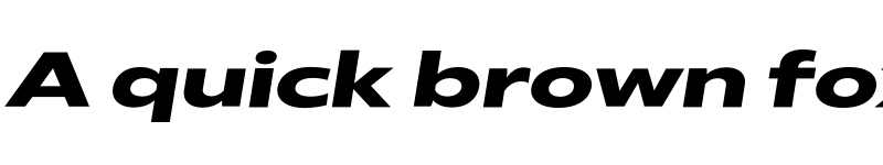 Preview of FONTSPRING DEMO - Radiate Sans Bold Expanded Bold Italic font