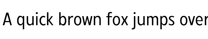 Preview of FONTSPRING DEMO - Radiate Sans Condensed Regular font