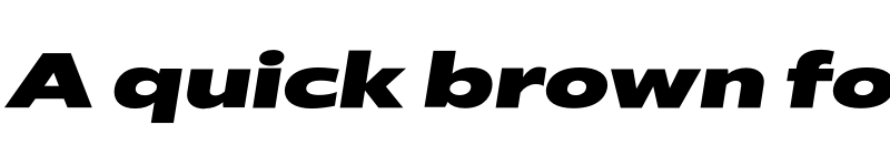 Preview of FONTSPRING DEMO - Radiate Sans ExtraBold Expanded Bold Italic font