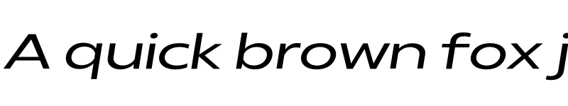 Preview of FONTSPRING DEMO - Radiate Sans Semi Expanded Italic font