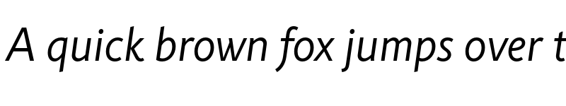 Preview of FONTSPRING DEMO - Rahere Sans Italic font