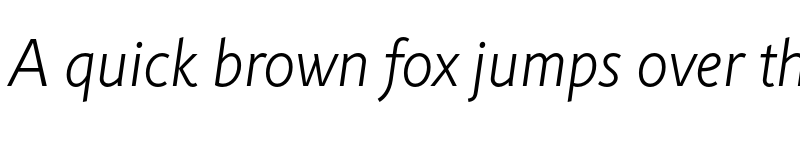 Preview of FONTSPRING DEMO - Rahere Sans Light Italic font