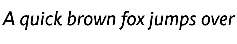 Preview of FONTSPRING DEMO - Rahere Sans Medium Italic font