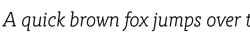 Preview of FONTSPRING DEMO - Rahere Slab Light Italic font