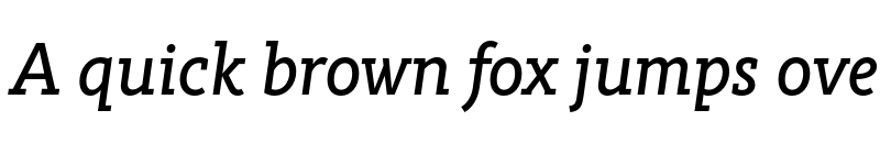 Preview of FONTSPRING DEMO - Rahere Slab Medium Italic font