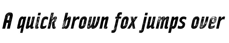 Preview of FONTSPRING DEMO - Rakesly Iron Bold Italic font