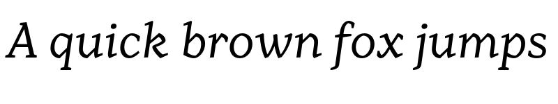 Preview of FONTSPRING DEMO - Range Serif Italic font