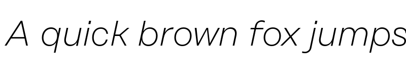 Preview of FONTSPRING DEMO - Rational Display ExtraLight Italic font