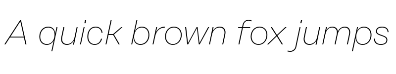 Preview of FONTSPRING DEMO - Rational Text Thin Italic font