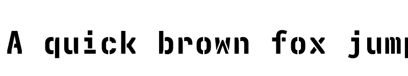 Preview of FONTSPRING DEMO - Realtime Stencil Black Regular font