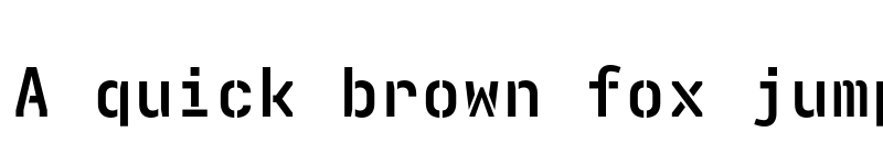 Preview of FONTSPRING DEMO - Realtime Stencil Bold Regular font