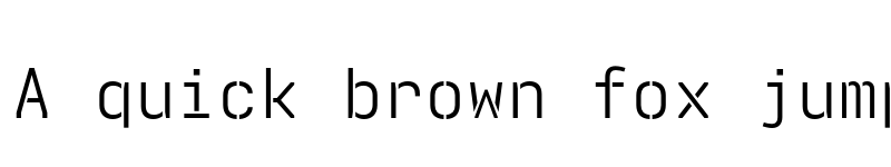 Preview of FONTSPRING DEMO - Realtime Stencil Regular font