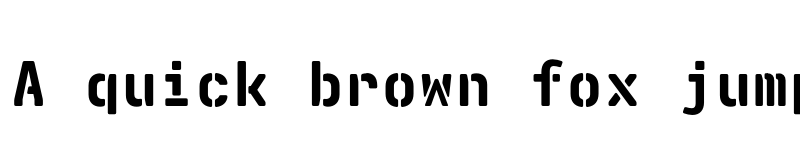 Preview of FONTSPRING DEMO - Realtime Stencil Rounded Black Regular font