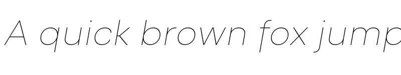 Preview of FONTSPRING DEMO - Recht Thin Italic font