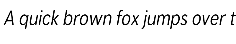 Preview of FONTSPRING DEMO - Regular Cn It Italic font