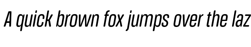 Preview of FONTSPRING DEMO - Regular Extra Cn It Italic font