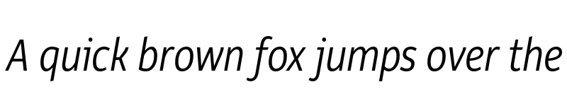 Preview of FONTSPRING DEMO - Rehn Condensed Light Italic font