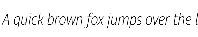 Preview of FONTSPRING DEMO - Rehn Condensed Thin Italic font