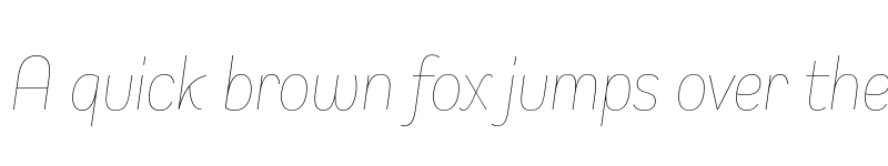 Preview of FONTSPRING DEMO - Remora Sans W1 Thin Italic Italic font