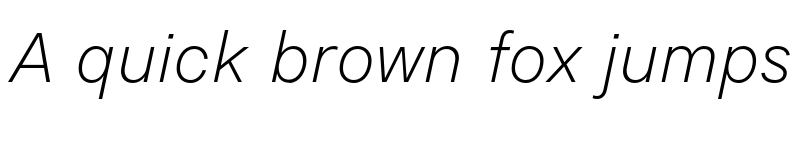 Preview of FONTSPRING DEMO - Resist Display Thin Italic font