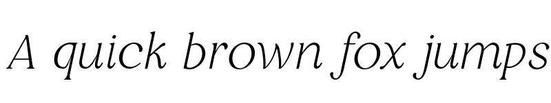 Preview of FONTSPRING DEMO - Restora Thin Italic Regular font
