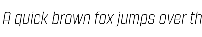 Preview of FONTSPRING DEMO - Revolution Gothic ExtraLight It Regular font